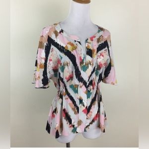 BCBGMAXAZRIA Parfaitcom Silk Blouse Size XXS